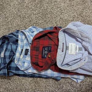 Men's Blue and Red Checkered Shirts